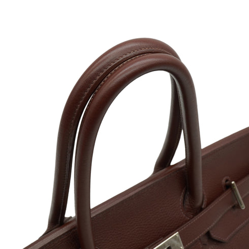 HERMES SHOULDER BIRKIN 42 HAVANE TAURILLON CLEMENCE HAND SHOULDER BAG 2004 SQUARE H PALLADIUM HARDWARE 90335584
