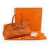 HERMES SHOULDER BIRKIN ORANGE TAURILLON CLEMENCE HAND BAG 2005 SQUARE I PALLADIUM HARDWARE 90339634