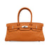 HERMES SHOULDER BIRKIN ORANGE TAURILLON CLEMENCE HAND BAG 2005 SQUARE I PALLADIUM HARDWARE 90339634