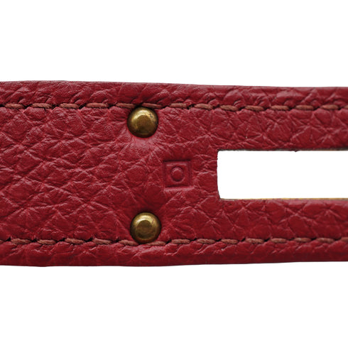 HERMES SHOULDER KELLY 42 RUBIS TAURILLON CLEMENCE HAND SHOULDER BAG 2011 SQUARE O GOLD HARDWARE 90339881