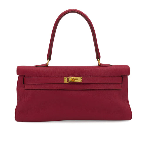 HERMES SHOULDER KELLY 42 RUBIS TAURILLON CLEMENCE HAND SHOULDER BAG 2011 SQUARE O GOLD HARDWARE 90339881
