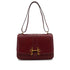 HERMES SOROGNE ROUGE H BOX CALF SHOULDER BAG 1976 CIRCLE F GOLD HARDWARE 90344453