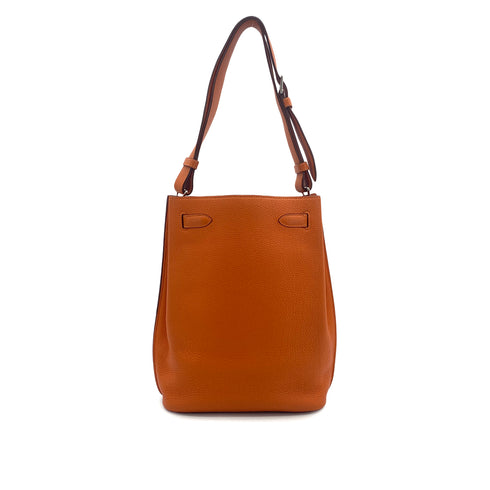 HERMES SO KELLY 22 ORANGE TOGO SHOULDER BAG 2009 SQUARE M PALLADIUM HARDWARE 90318256