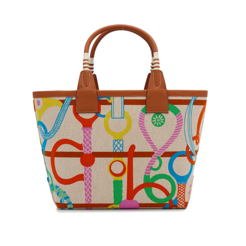 HERMES STEEPLE 25 CLIC CLAC PANOPLIE EQUESTRE CUIVRE LIME ECURU GOLD TOILE H VEAU SWIFT HAND BAG 2022 U STAMP PALLADIUM HARDWARE 90342726