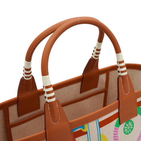 HERMES STEEPLE 25 CLIC CLAC PANOPLIE EQUESTRE CUIVRE LIME ECURU GOLD TOILE H VEAU SWIFT HAND BAG 2022 U STAMP PALLADIUM HARDWARE 90342726