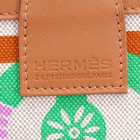 HERMES STEEPLE 25 CLIC CLAC PANOPLIE EQUESTRE CUIVRE LIME ECURU GOLD TOILE H VEAU SWIFT HAND BAG 2022 U STAMP PALLADIUM HARDWARE 90342726