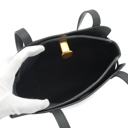 HERMES TABLIER SELLIER BLACK VACHE HUNTER SWIFT TOILE MILITAIRE 2025 K STAMP GOLD HARDWARE 90332562