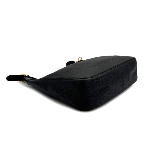 HERMES TRIM 31 BLACK TAURILLON CLEMENCE SHOULDER BAG 1995 CIRCLE Y GOLD HARDWARE 90323081