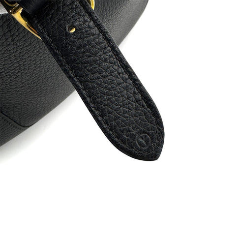HERMES TRIM 31 BLACK TAURILLON CLEMENCE SHOULDER BAG 1995 CIRCLE Y GOLD HARDWARE 90323081