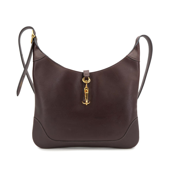 HERMES TRIM 31 EBENE EVER GRAIN SHOULDER BAG 2020 Y STAMP GOLD HARDWARE 90323084