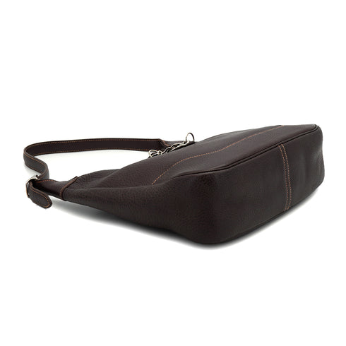 HERMES TRIM 31 CHOCOLAT TAURILLON CLEMENCE SHOULDER BAG 1999 SQUARE C PALLADIUM HARDWARE 90327878