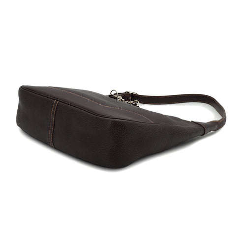 HERMES TRIM 31 CHOCOLAT TAURILLON CLEMENCE SHOULDER BAG 1999 SQUARE C PALLADIUM HARDWARE 90327878
