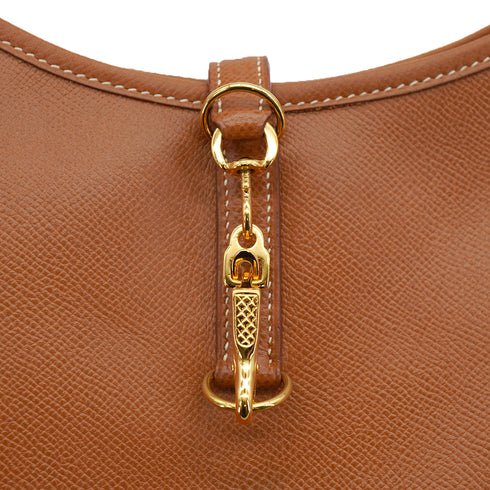 HERMES TRIM 31 GOLD COUCHEVEL SHOULDER BAG 1995 CIRCLE Y GOLD HARDWARE 90333176
