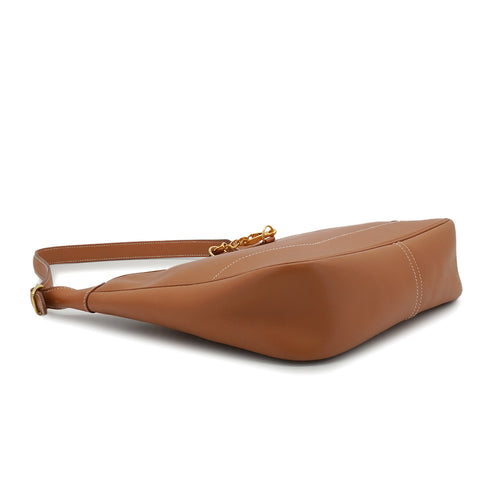 HERMES TRIM 31 GOLD COUCHEVEL SHOULDER BAG 1998 SQUARE B GOLD HARDWARE 90344355
