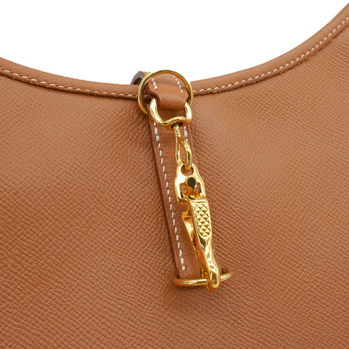HERMES TRIM 31 GOLD COUCHEVEL SHOULDER BAG 1998 SQUARE B GOLD HARDWARE 90344355