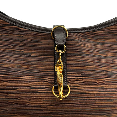 HERMES TRIM 35 EBENE EVER CALF VIBRATO SHOULDER BAG 2003 SQUARE G GOLD HARDWARE 90323082