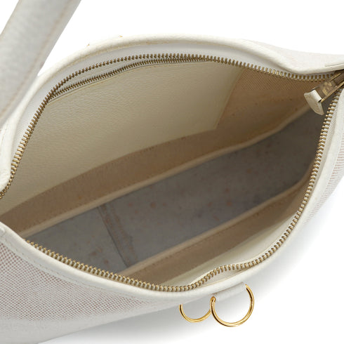 HERMES TRIM 35 WHITE TOILE H TOGO SHOULDER BAG 2005 SQUARE I GOLD HARDWARE 90326783