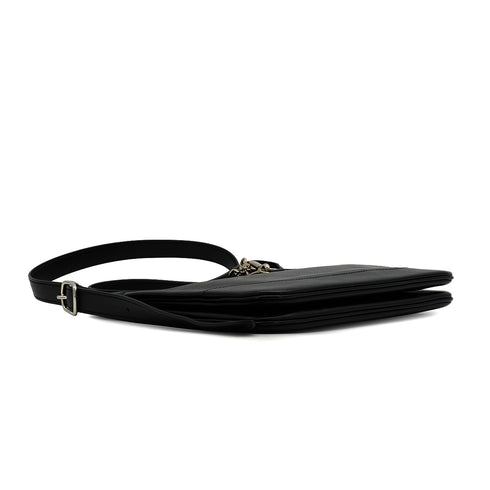 HERMES TRIM DUO 24 BLACK EVER GRAIN SHOULDER BAG 2020 Y STAMP PALLADIUM HARDWARE 90347930