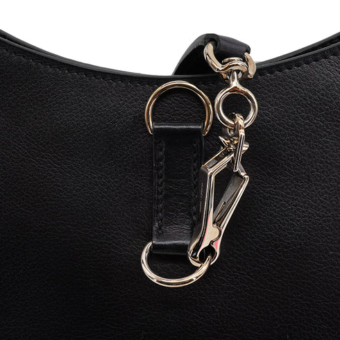 HERMES TRIM DUO 24 BLACK EVER GRAIN SHOULDER BAG 2020 Y STAMP PALLADIUM HARDWARE 90347930