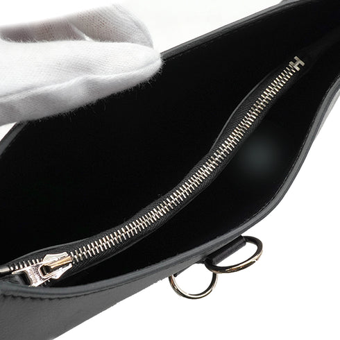 HERMES TRIM DUO 24 BLACK EVER GRAIN SHOULDER BAG 2020 Y STAMP PALLADIUM HARDWARE 90347930