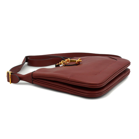 HERMES TRIM DUO 24 ROUGE H EVER COLOR SHOULDER BAG 2020 Y STAMP GOLD HARDWARE 90326841