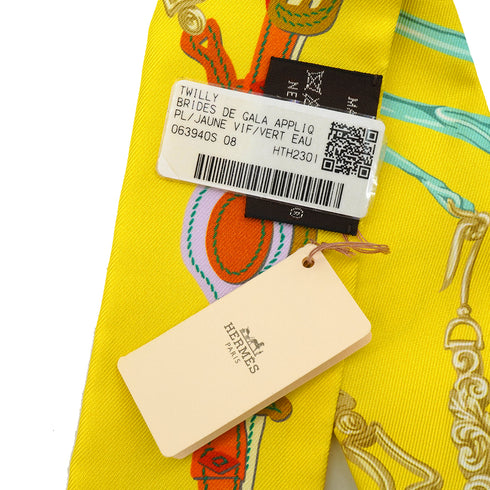 HERMES TWILLY BRIDES DE GALA APPLIQ SCARF MULTICOLOR SILK 90344581