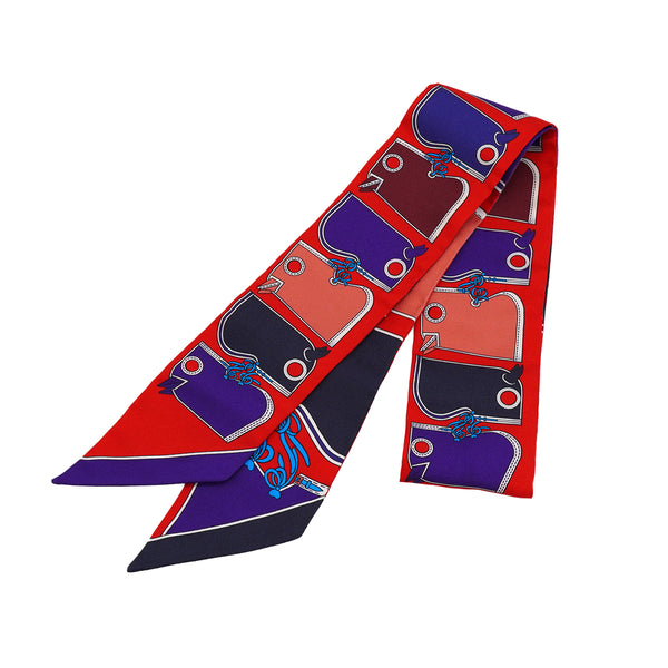 HERMES TWILLY CAMAILS SCARF MULTICOLOR SILK 90332591