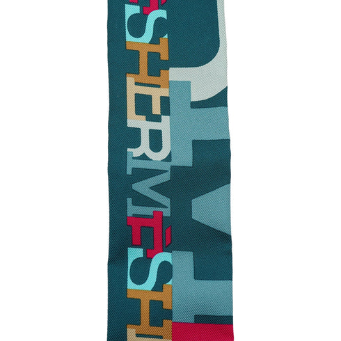 HERMES TWILLY CAPITALES SCARF MULTICOLOR SILK 90334171