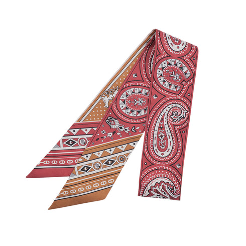 HERMES TWILLY CHEVAL DE COEUR BANDAMR SCARF MULTICOLOR SILK 90323481