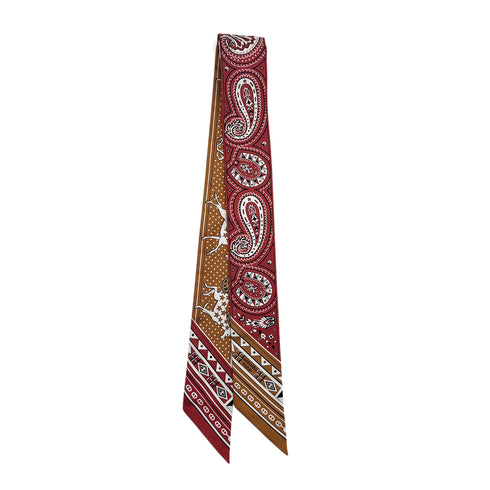 HERMES TWILLY CHEVAL DE COEUR BANDAMR SCARF MULTICOLOR SILK 90323481