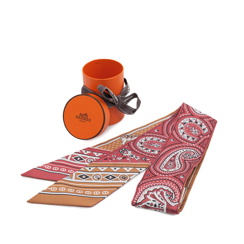 HERMES TWILLY CHEVAL DE COEUR BANDAMR SCARF MULTICOLOR SILK 90323481