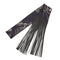 HERMES TWILLY FRINGE LES CLES A POIS BLACK WHITE SILK LEATHER 90345988