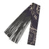 HERMES TWILLY FRINGE LES CLES A POIS BLACK WHITE SILK LEATHER 90345988