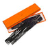 HERMES TWILLY FRINGE LES CLES A POIS BLACK WHITE SILK LEATHER 90345988