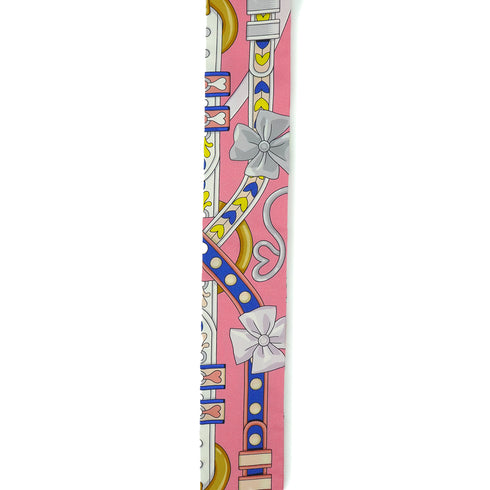 HERMES TWILLY GRAND TRALALA PINK MULTICOLOR SILK 90344810