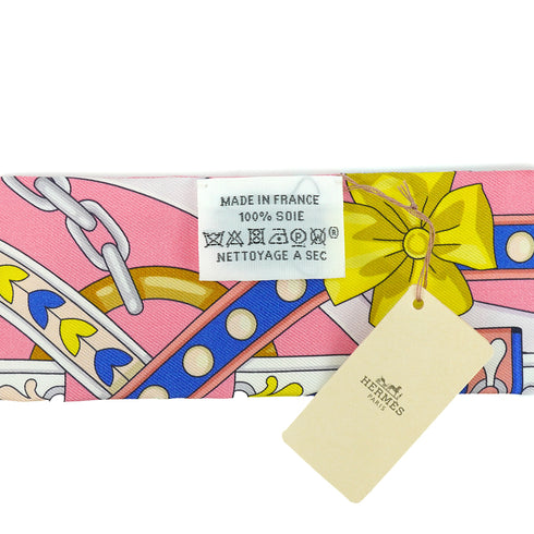 HERMES TWILLY GRAND TRALALA PINK MULTICOLOR SILK 90344810