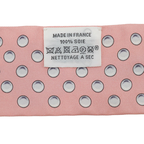 HERMES TWILLY GRAND TRALALA SCARF BEIGE PINK SILK 90335046