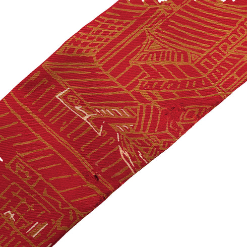 HERMES TWILLY LAIR DE GINZA SCARF RED SILK 90325940
