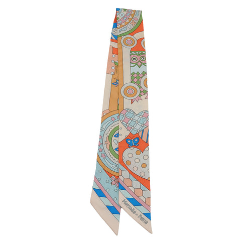 HERMES TWILLY LES MURMURES DE LA FORET MULTICOLOR SILK 90335045