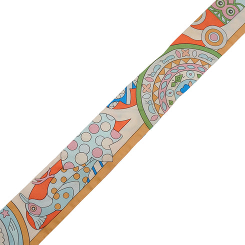 HERMES TWILLY LES MURMURES DE LA FORET MULTICOLOR SILK 90335045