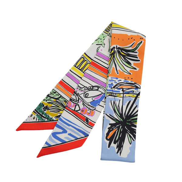 HERMES TWILLY RAYURES D’ETE SCARF MULTICOLOR SILK 90324154