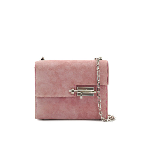 HERMES VERROU MINI PINK GRIZZLY CHAIN SHOULDER BAG 2022 U STAMP PALLADIUM HARDWARE 90334122
