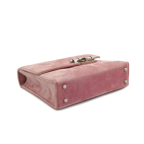 HERMES VERROU MINI PINK GRIZZLY CHAIN SHOULDER BAG 2022 U STAMP PALLADIUM HARDWARE 90334122