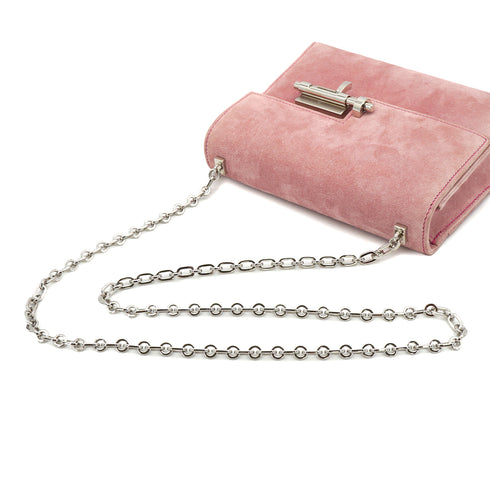 HERMES VERROU MINI PINK GRIZZLY CHAIN SHOULDER BAG 2022 U STAMP PALLADIUM HARDWARE 90334122