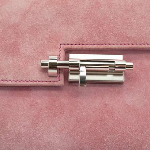 HERMES VERROU MINI PINK GRIZZLY CHAIN SHOULDER BAG 2022 U STAMP PALLADIUM HARDWARE 90334122