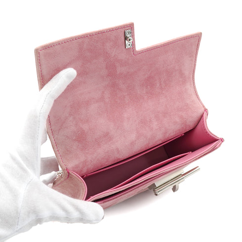 HERMES VERROU MINI PINK GRIZZLY CHAIN SHOULDER BAG 2022 U STAMP PALLADIUM HARDWARE 90334122