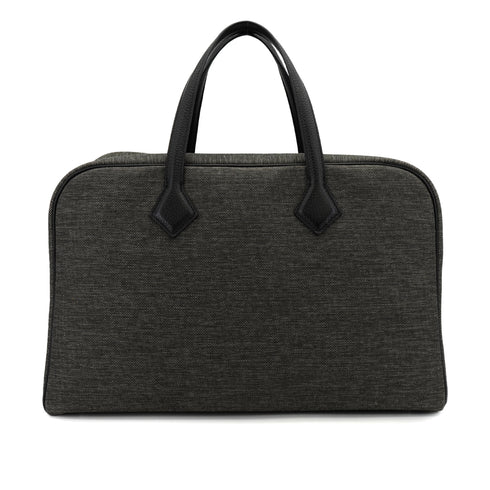 HERMES VICTORIA2 43 BLACK GRAY TOILE TECHNIQUE TAURILLON CLEMENCE 2015 T STAMP 90331369