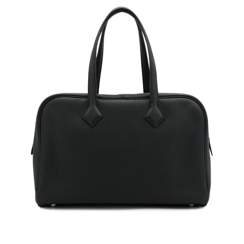 HERMES VICTORIA 2 35 FOURRE TOUT BLACK TAURILLON CLEMENCE HAND BAG 2022 U STAMP PALLADIUM HARDWARE 90335044