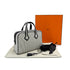 HERMES VICTORIA 3 FOURRE TOUT MINI BLACK WHITE TOILE QUADRILLE VEAU SWIFT HAND BAG 2023 B PALLADIUM HARDWARE 90313545