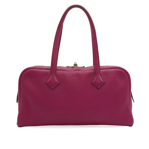 HERMES VICTORIA ELAN 38 TOSCA TAURILLON CLEMENCE HAND BAG 2011 SQUARE O PALLADIUM HARDWAR 90338301